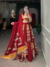 Maroon Colour Rayon With Plain Printed Silk Lehenga With Blouse Dupatta Wholesale Online